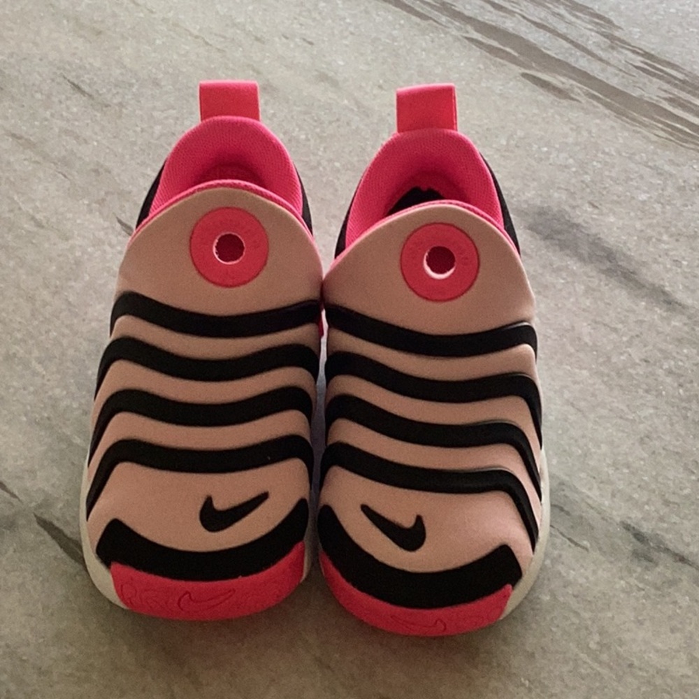 Nike Kids Pink and Black Slip-On Shoes